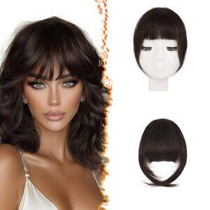 New BARSDAR Human Hair Clip in Bangs - Real Human Hair